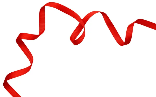 Red silk ribbon — Stock Photo, Image