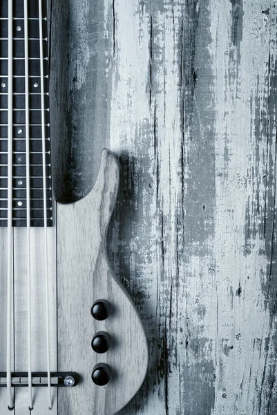 Mini bass, tło blues — Zdjęcie stockowe