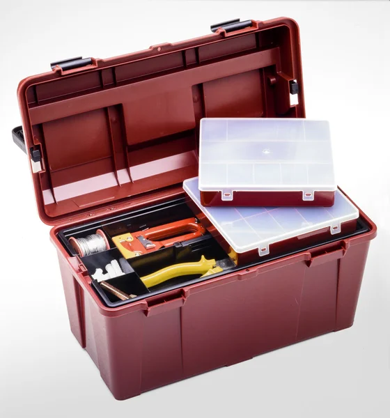 Tool box on white background — Stock Photo, Image