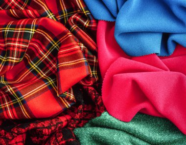 karışık kumaş parçaları