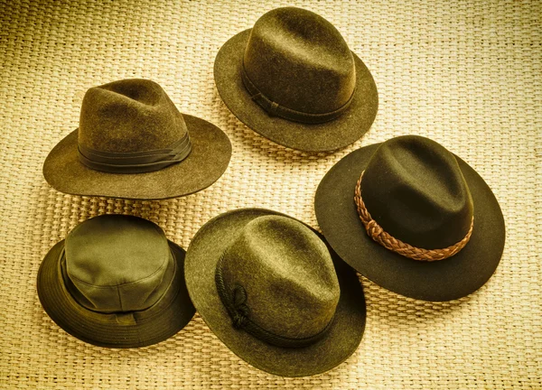 Assorted hunting hats — Stock Photo, Image