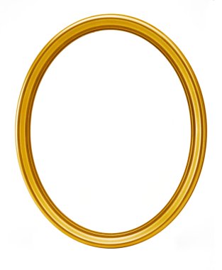 Altın oval çerçeve