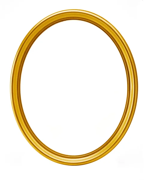 Golden oval frame — Stock Photo, Image