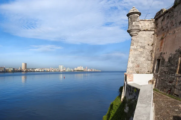 Havanas bucht von der festung — Stockfoto