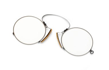 vintage rounded lens spectacles isolated