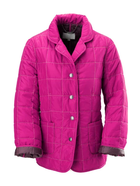 ピンクの冬のコート女性のための隔離された — ストック写真