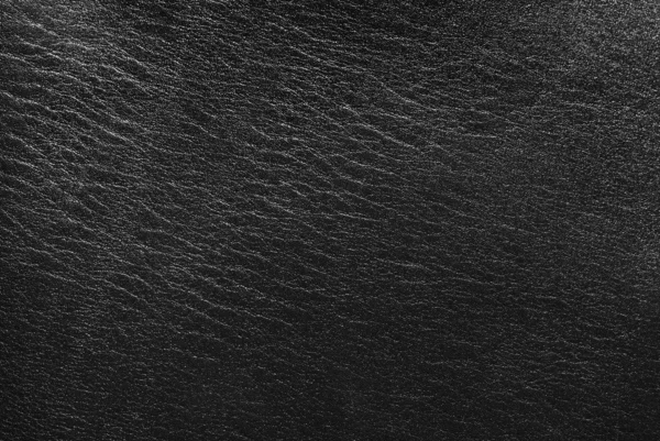 Genuine black leather surface — Stock Photo, Image