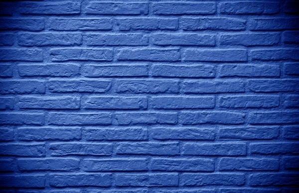 Deep blue brick wall — Stock Photo, Image