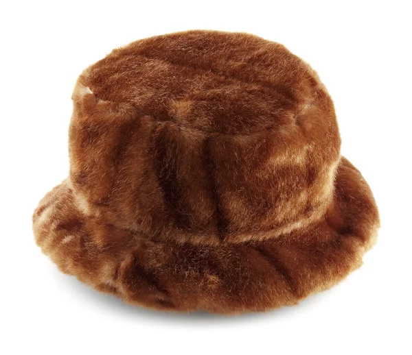 Brązowy futro kapelusz — Zdjęcie stockowe