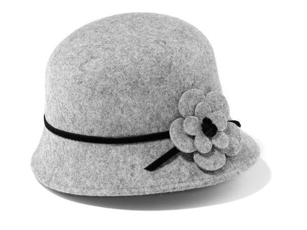 Серая войлочная шляпа — стоковое фото