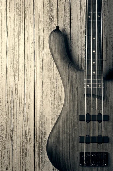 Bass on wood vintage photo — Stock Photo, Image