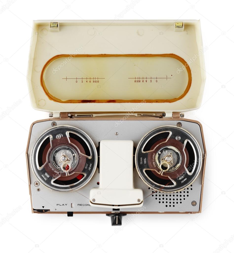 vintage portable tape recorder