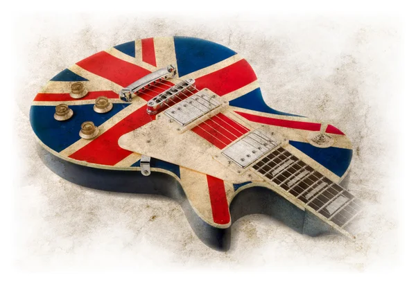 Alte britische Gitarre — Stockfoto