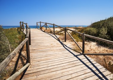 Denia beach ahşap tahta