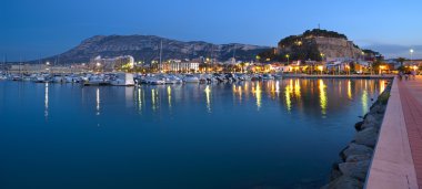 Denia panorama nightscape