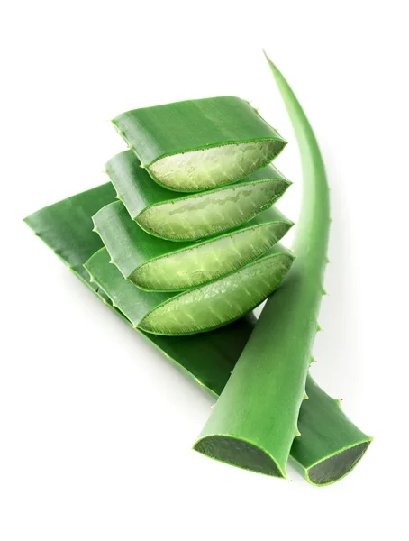 Hoja de aloe vera con rodajas —  Fotos de Stock