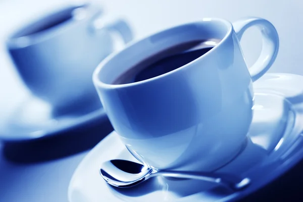 Kaffe i blått — Stockfoto