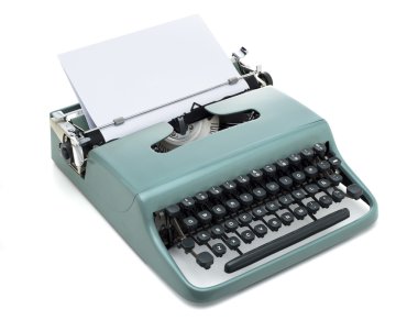 vintage typewriter isolated clipart