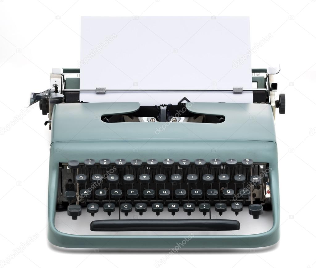 Vintage Typewriter With Paper Stock Photo, Picture and Royalty