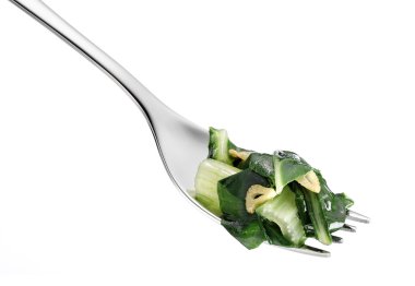 çatal üzerinde sote pazı
