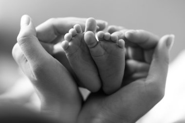 Bebek ayaklar annelerin ellerini götürdü.