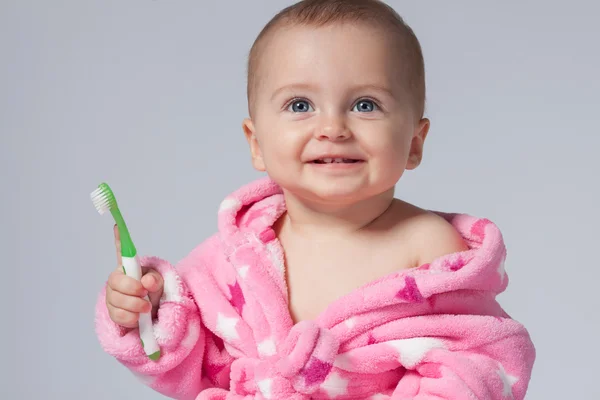 Child brushing teeth — Stock Photo, Image