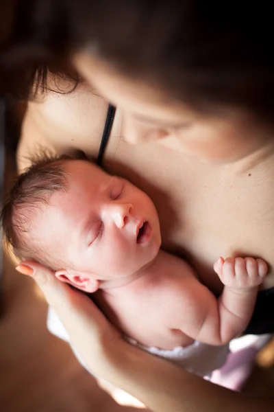 Mother with her newborn baby Royalty Free Stock Photos