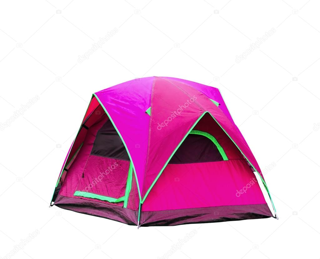 Isolated dome tent on white