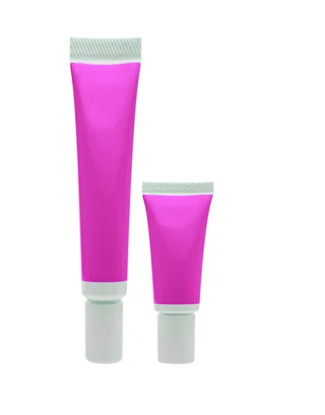 Isolated pink cosmetic tube — Stock Photo, Image