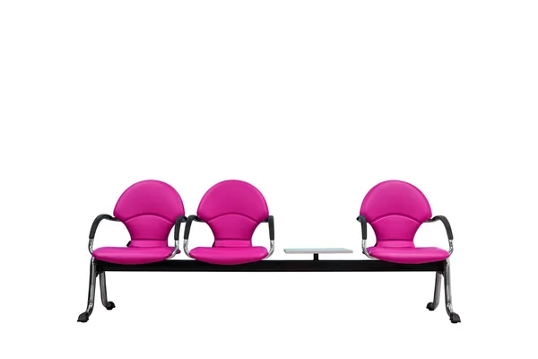 Geïsoleerde roze moderne stoelen op wit — Stockfoto