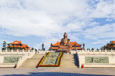 Laozi heykel yuanxuan taoist tapınakta guangzhou