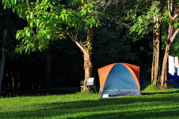 Dome namiot na trawie — Zdjęcie stockowe
