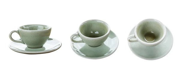 Isolated green coffee cup — 图库照片