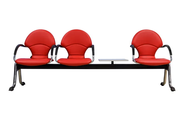 Isolated red modern seats on white — Stockfoto