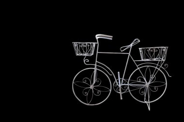 İzole beyaz decoreted Bisiklet siyah