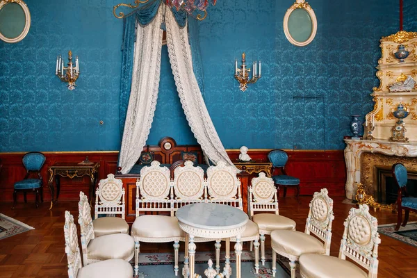 Saint Petersburg Russia 2019 Yusupov Palace Blue Living Room — Stock Photo, Image