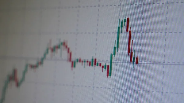 Snabb Kursrörelse Form Ljus Stockdiagrammet Skärmen — Stockfoto