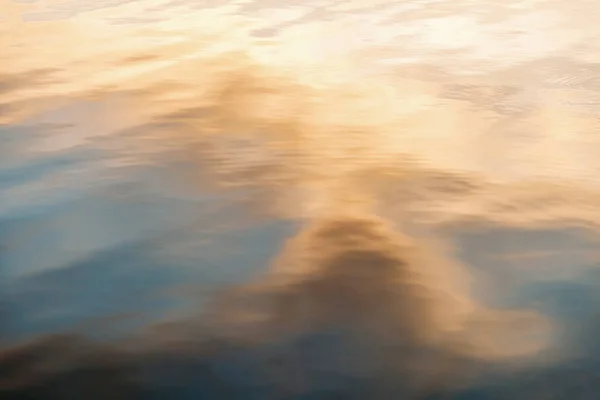 Reflet Ciel Doré Dans Mer — Photo