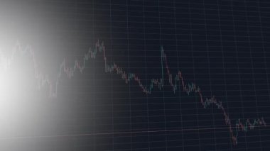 Döviz piyasasında online şifreli para ticaretinin animasyon çizelgesi. Kripto değişimi. 3d canlandırma