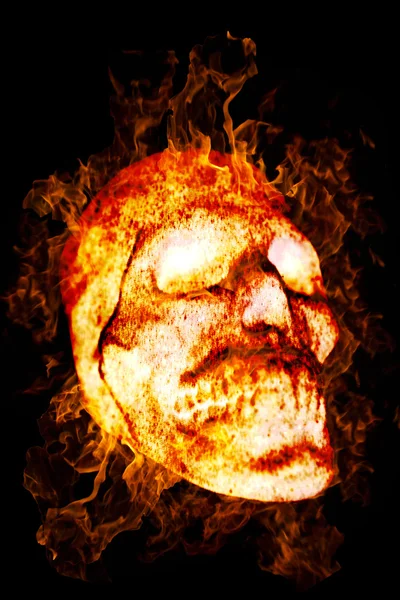 Burning Skull — Stock Photo, Image