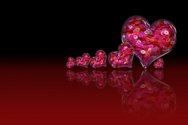 Heart Pink Sequin — Stock Photo, Image