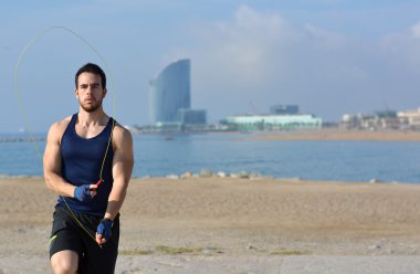 Atlama ipi şehrin atlet 