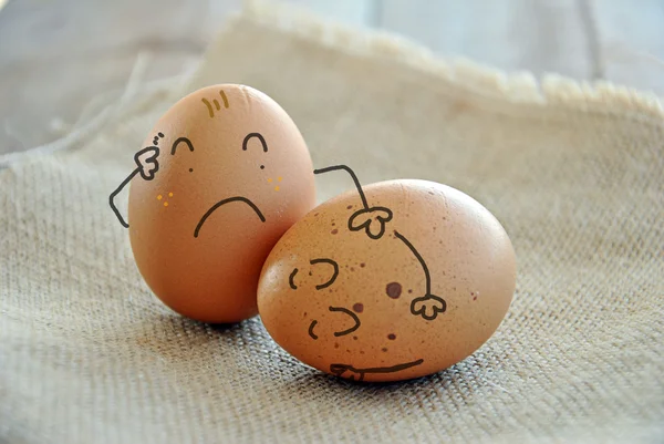 Caricaturas de huevos — Foto de Stock