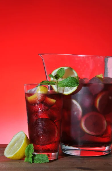 Vetro di sangria — Foto Stock