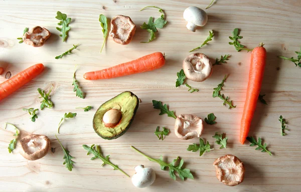 Aerial photo of shitake with mushrooms — Stock Photo, Image