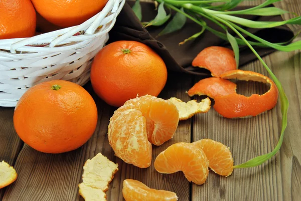 Pieces of tangerines — Stock Photo, Image