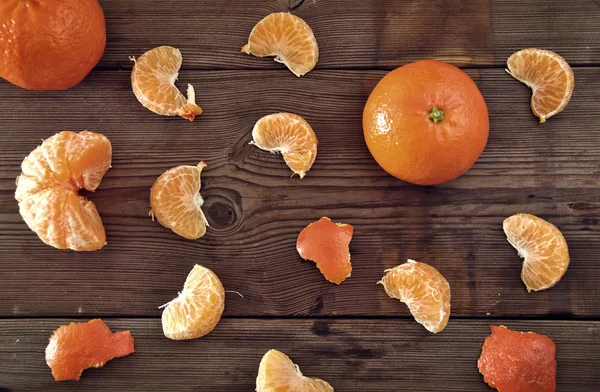 Pieces of tangerines — Stock Photo, Image