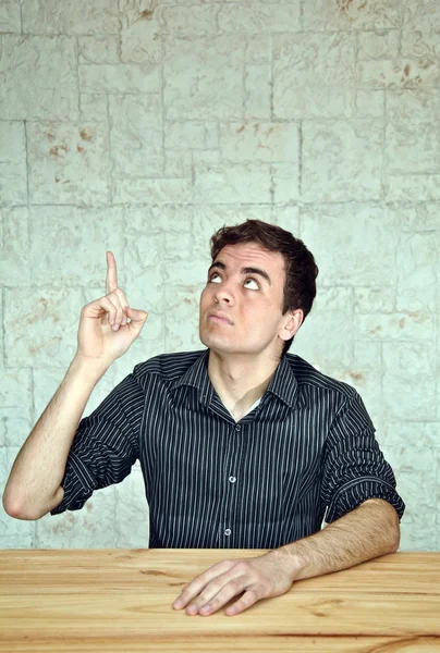 Young guy getting facial expressions — Stock Photo, Image