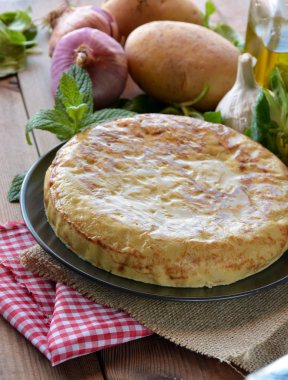 İspanyol omlet patates ve yumurta ile