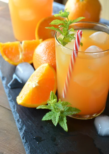 Refreshing drink orange and mint — Stok fotoğraf